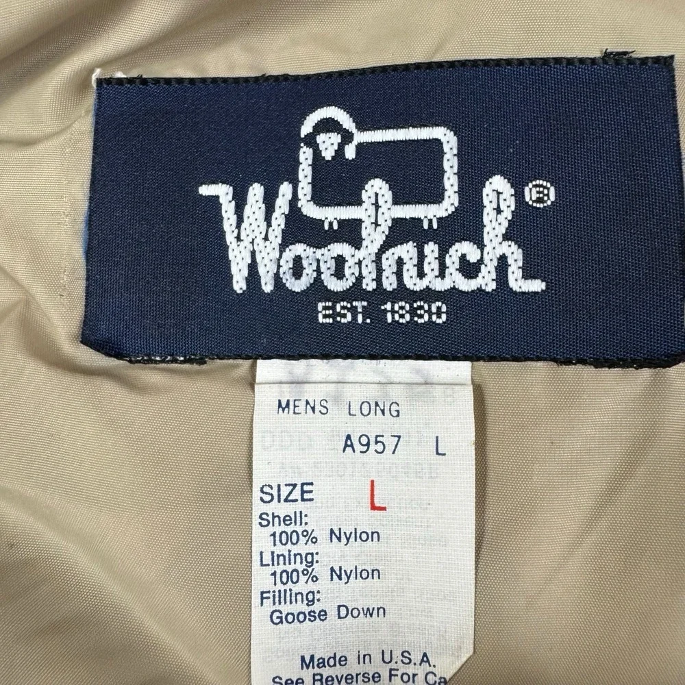 Vintage Woolrich Jacket Mens Large‎ Long Orange Blaze Down Insulated Hunting USA - Picture 5 of 7